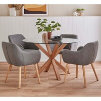 Čalúnené jedálenské stoličky prinášajú nielen nádych moderného dizajnu, ale aj pocit pohodlia pri jedálenskom stole.